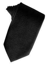 Load image into Gallery viewer, Black Faille Silk Full Back Tuxedo Vest and Tie Set by Cardi
