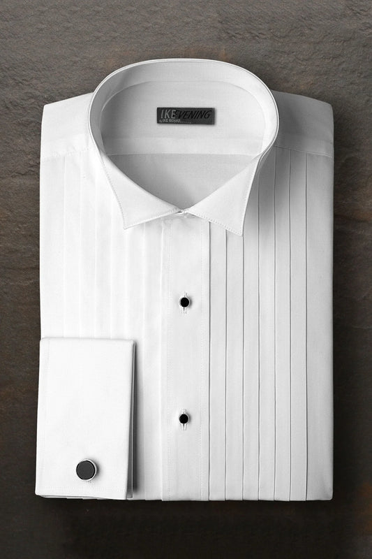 Ike Behar Tuxedo Shirt - Wing Collar - 50's Broadcloth Cotton