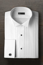 Load image into Gallery viewer, Ike Behar Tuxedo Shirt - Wing Collar - 50&#39;s Broadcloth Cotton
