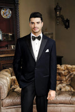 Load image into Gallery viewer, Black Velvet 1 Button Peak Dinner Jacket
