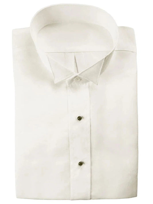 Men's Ivory  Wing Collar Non-Pleated Tuxedo Shirt - Big and Tall