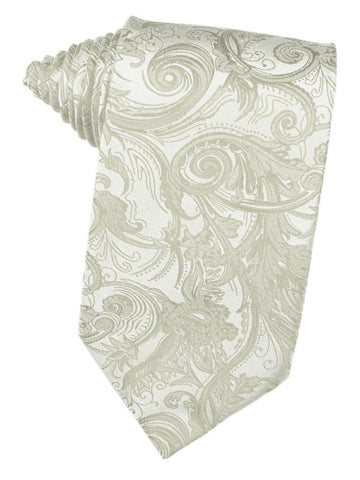 Platinum 100% Silk Paisley Formal Neck Tie