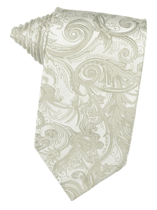 Platinum 100% Silk Paisley Formal Neck Tie
