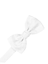 Load image into Gallery viewer, 100% Silk White Tapestry Pattern Tuxedo Vest and Tie Set
