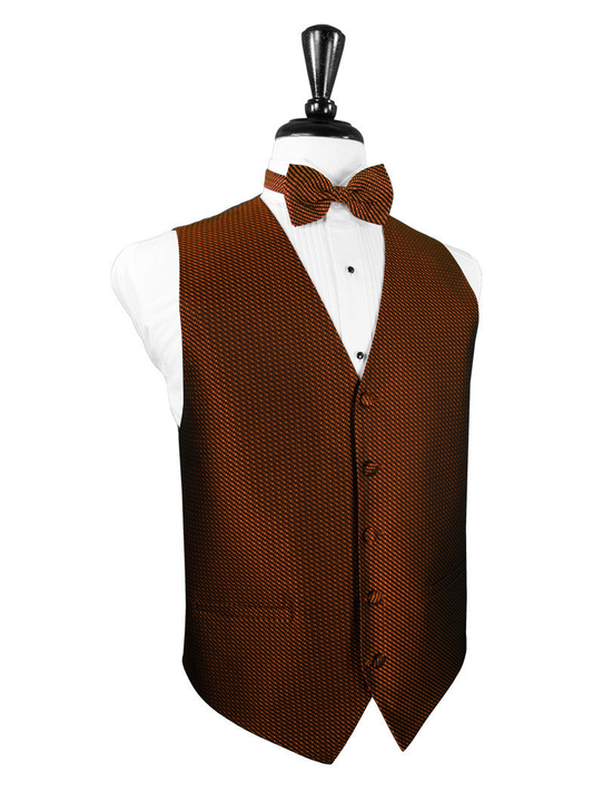 Men's Cinnamon Palermo Tuxedo Vest and Tie Set