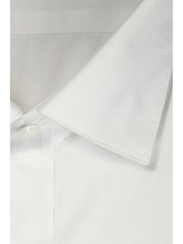 Load image into Gallery viewer, Men&#39;s Slim Fit- White Non-Pleated Spread Collar Tuxedo Shirt with French Cuffs
