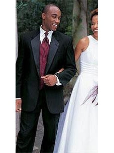 Men's Black Polyester Tuxedo Jacket with Notch Lapel