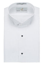 Load image into Gallery viewer, Neil Allyn Men&#39;s Tuxedo Shirt Poly/Cotton Wing Collar 1/4 Inch Pleat
