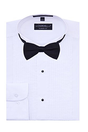 Men's Tuxedo Shirt and Bow Tie Set - Wing Collar