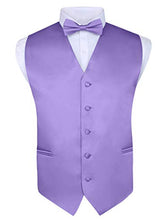 Load image into Gallery viewer, S.H. Churchill &amp; Co. Men&#39;s 5 Piece Vest Set, with Cravat, Bow Tie, Neck Tie &amp; Pocket Hanky
