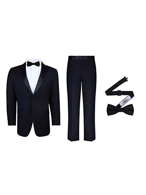Men's Tuxedo and Bow Tie - Includes Tux Jacket, Formal Pants & Bow Tie