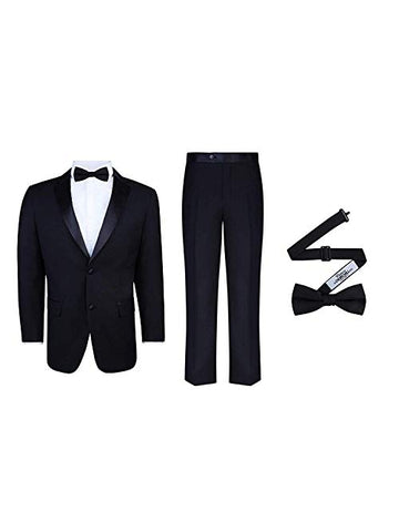 Men's Tuxedo and Bow Tie - Includes Tux Jacket, Formal Pants & Bow Tie