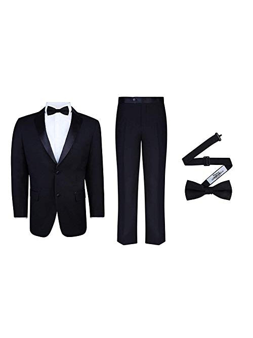 Men's Tuxedo and Bow Tie - Includes Tux Jacket, Formal Pants & Bow Tie