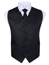 Load image into Gallery viewer, S.H. Churchill &amp; Co. Men&#39;s 4 Piece Vest Set, with Bow Tie, Neck Tie &amp; Pocket Hankie
