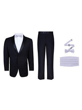 Load image into Gallery viewer, Modern Fit Tuxedo &amp; Cummerbund and Bow tie Set
