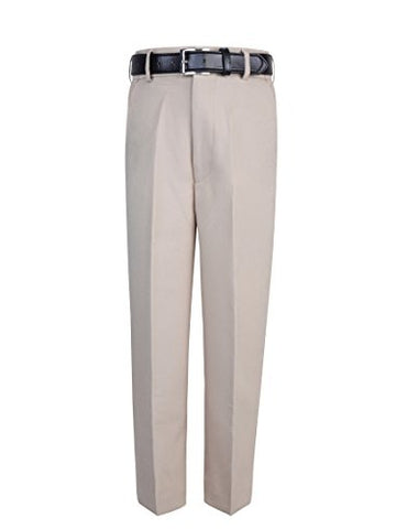 Boys Khaki Comfort Waist Dress Pants with Belt