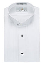 Load image into Gallery viewer, Neil Allyn Mens Tuxedo Shirt Poly/Cotton Wing Collar 1/4 Inch Pleat (16.5 - 36/37) White
