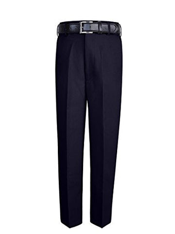 Boys Navy Comfort Waist Dress Pants with Belt