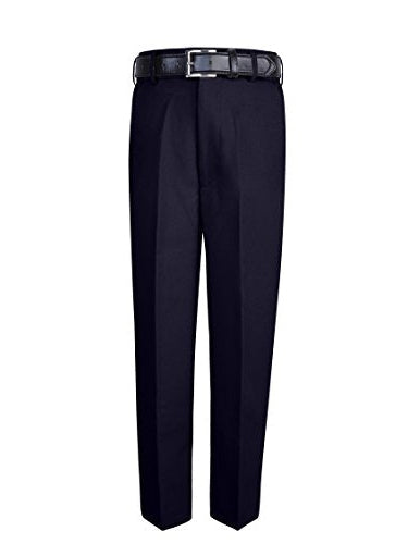 S.H. Churchill & Co. Boy's Comfort Waist Dress Pants and Belt-Navy