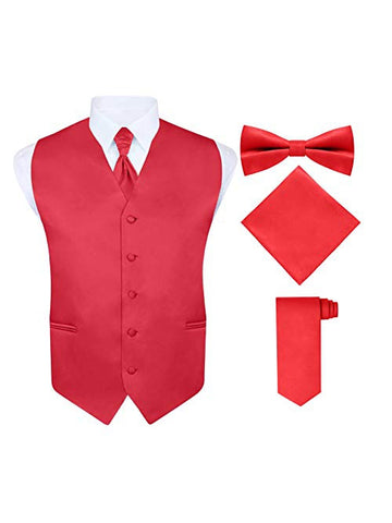 Men’s 5-Piece Formal Vest Set with Sharpei, Tie, Bow Tie & Pocket Square