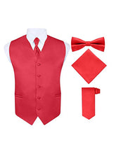Load image into Gallery viewer, S.H. Churchill &amp; Co. Men&#39;s 5 Piece Vest Set, with Sharpei, Bow Tie, Neck Tie &amp; Pocket Hanky
