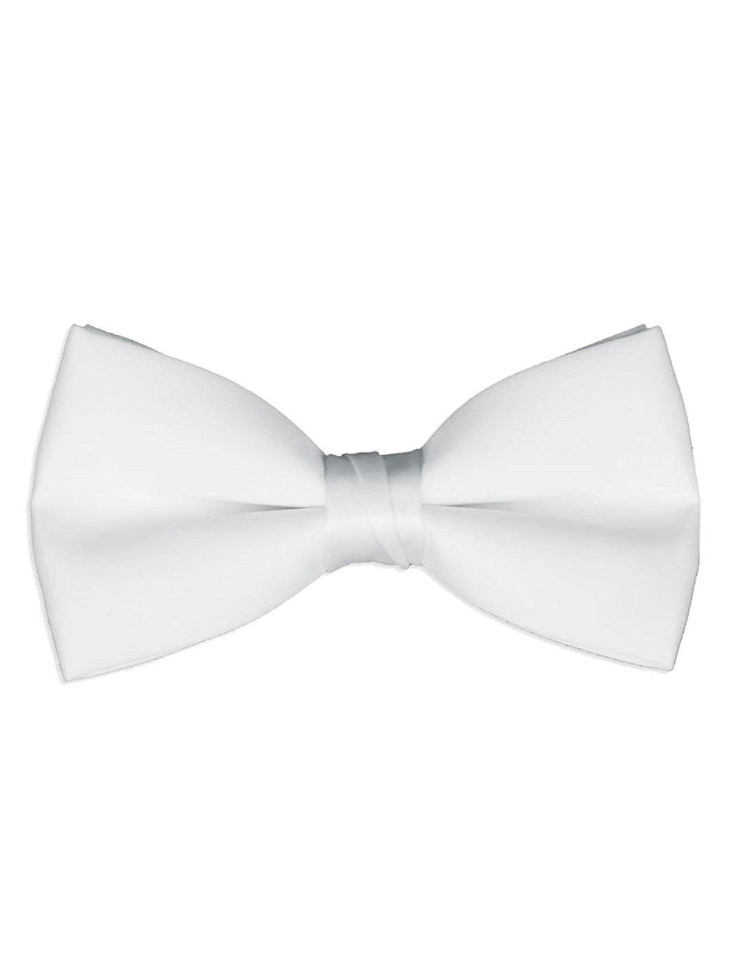 Men's Classic Pre-Tied Formal Tuxedo Bow Tie - White