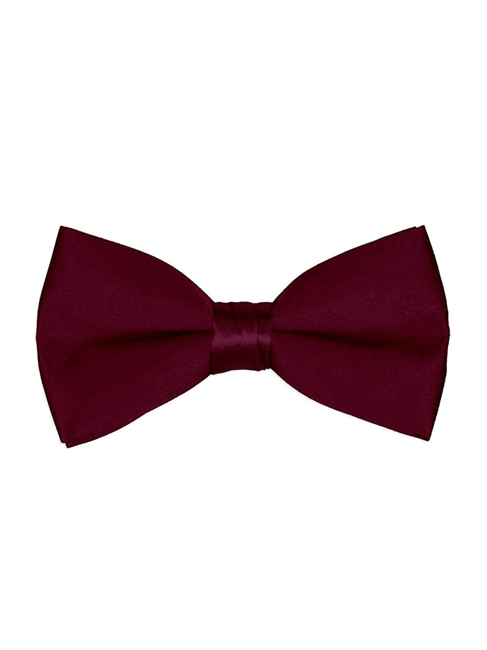 Men's Classic Pre-Tied Formal Tuxedo Bow Tie - Burgundy