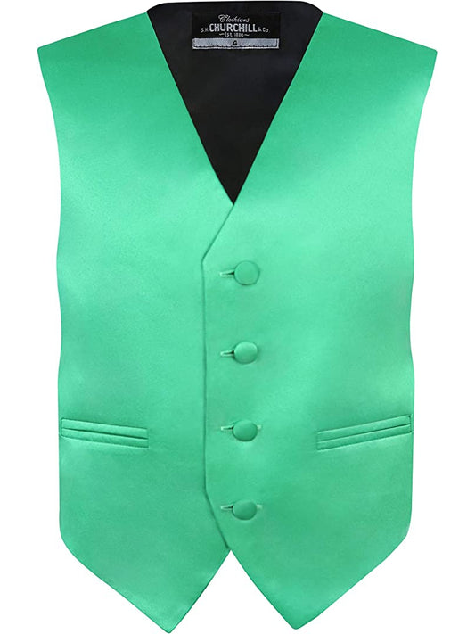Boys  4 Piece Vest Set, with Bow Tie, Neck Tie & Pocket Hankie