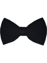 Load image into Gallery viewer, S.H. Churchill &amp; Co. Men&#39;s Black Velvet Bow Tie and Pocket Square Set
