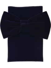 Load image into Gallery viewer, S.H. Churchill &amp; Co. Men&#39;s Navy Velvet Bow Tie and Pocket Square Set

