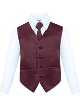 Load image into Gallery viewer, S.H. Churchill &amp; Co. Boy&#39;s 4 Piece Vest Set, with Bow Tie, Neck Tie &amp; Pocket Hankie
