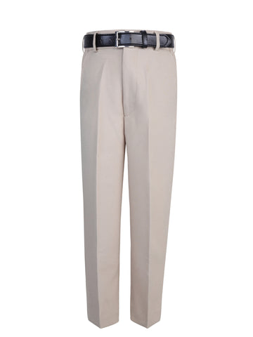 Boys Khaki Comfort Waist Dress Pants with Belt