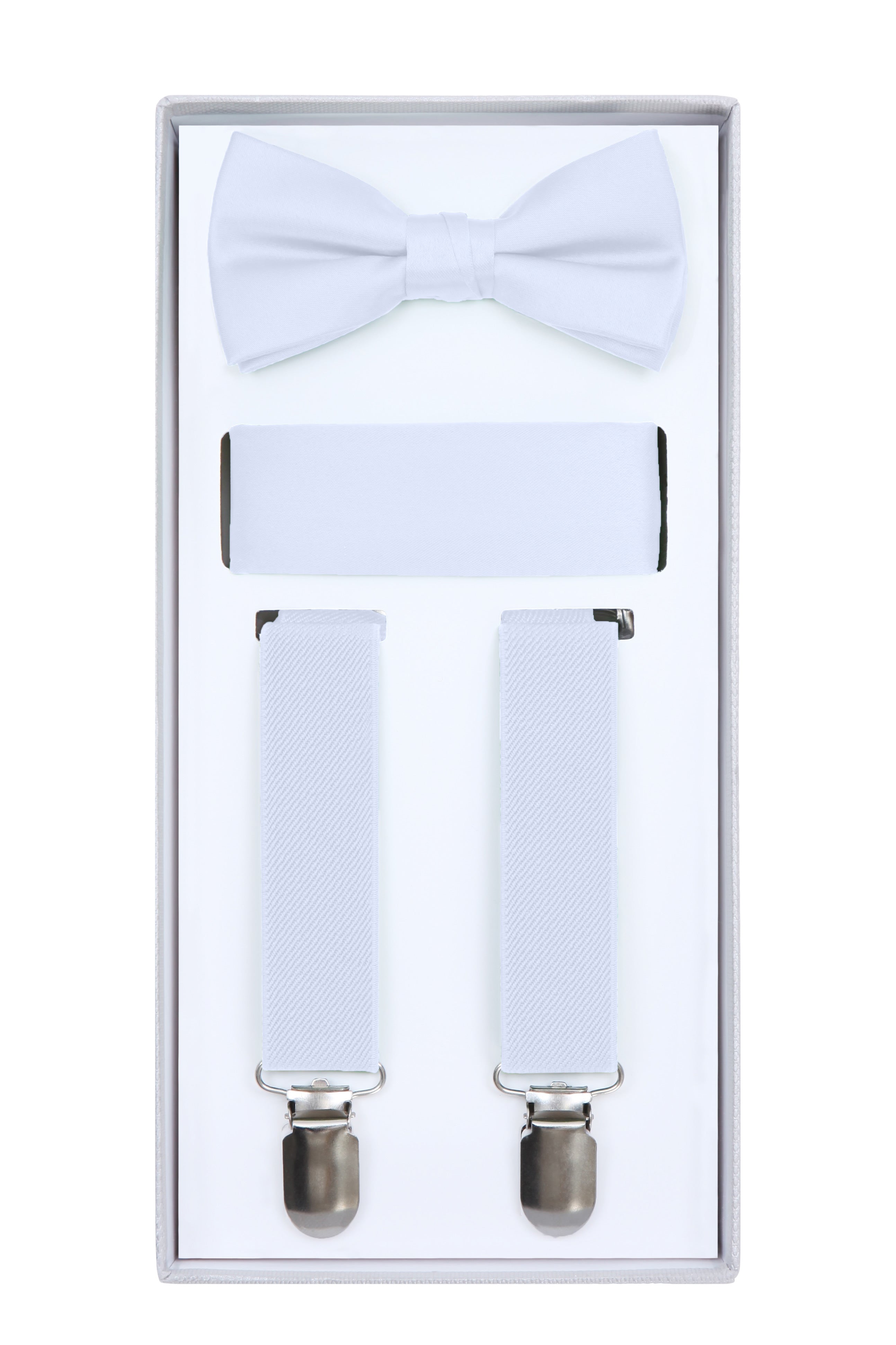 Boy's White Suspender Set – Fine Tuxedos