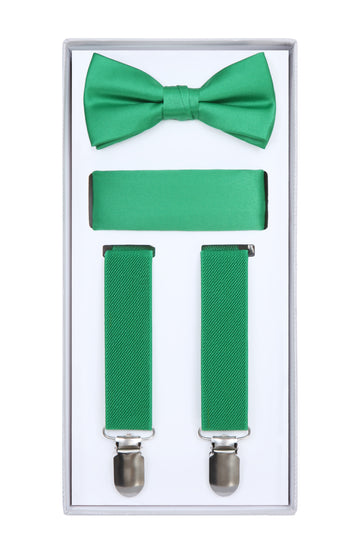 Boys Green Suspender Set