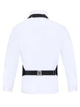 Load image into Gallery viewer, S.H. Churchill &amp; Co. Boy&#39;s 3 Piece Black Backless Formal Vest Set - Includes Vest, Bow Tie, Pocket Square for Tuxedo or Suit
