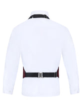 Load image into Gallery viewer, S.H. Churchill &amp; Co. Boy&#39;s 3 Piece Burgundy Backless Formal Vest Set - Includes Vest, Bow Tie, Pocket Square for Tuxedo or Suit

