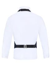Load image into Gallery viewer, S.H. Churchill &amp; Co. Boy&#39;s 3 Piece Navy Backless Formal Vest Set - Includes Vest, Bow Tie, Pocket Square for Tuxedo or Suit
