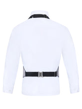 Load image into Gallery viewer, S.H. Churchill &amp; Co. Boy&#39;s 3 Piece Silver Backless Formal Vest Set - Includes Vest, Bow Tie, Pocket Square for Tuxedo or Suit
