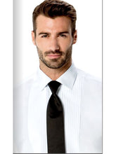 Load image into Gallery viewer, Men&#39;s White Pleated Laydown Collar Tuxedo Shirt - Ultra Soft Fabric
