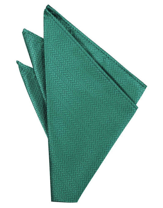 Aqua Herringbone Pocket Square Formal Pocket Square