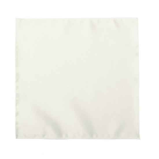 Deluxe Satin Formal Pocket Square (Ivory)
