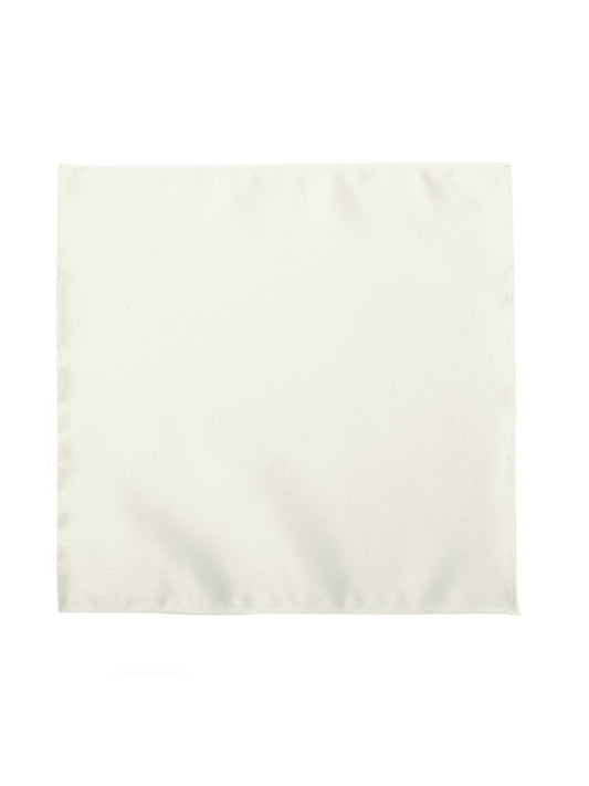 Deluxe Satin Formal Pocket Square (Ivory)
