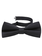 Load image into Gallery viewer, S.H. Churchill &amp; Co. Men&#39;s Classic Formal Wool Black Backless Tuxedo Vest And Bow Tie

