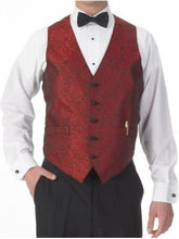 Load image into Gallery viewer, Men&#39;s Paisley Print Vest Set (Black, Gold, Red, Silver)
