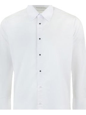 Men's Non-Pleated Lay-Down Collar Tuxedo Shirt Long Sleeve