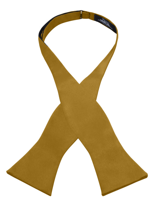 Men's Gold Self-Tie Satin Bow Tie