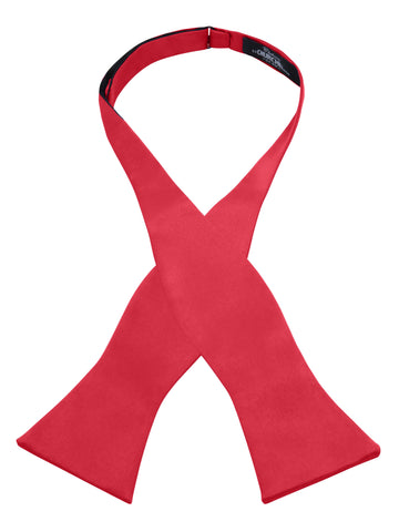Men's Red Self-Tie Satin Bow Tie