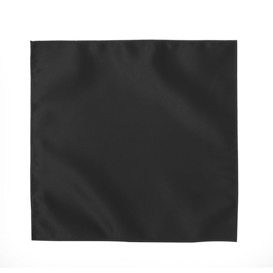 Deluxe Satin Formal Pocket Square (Black)