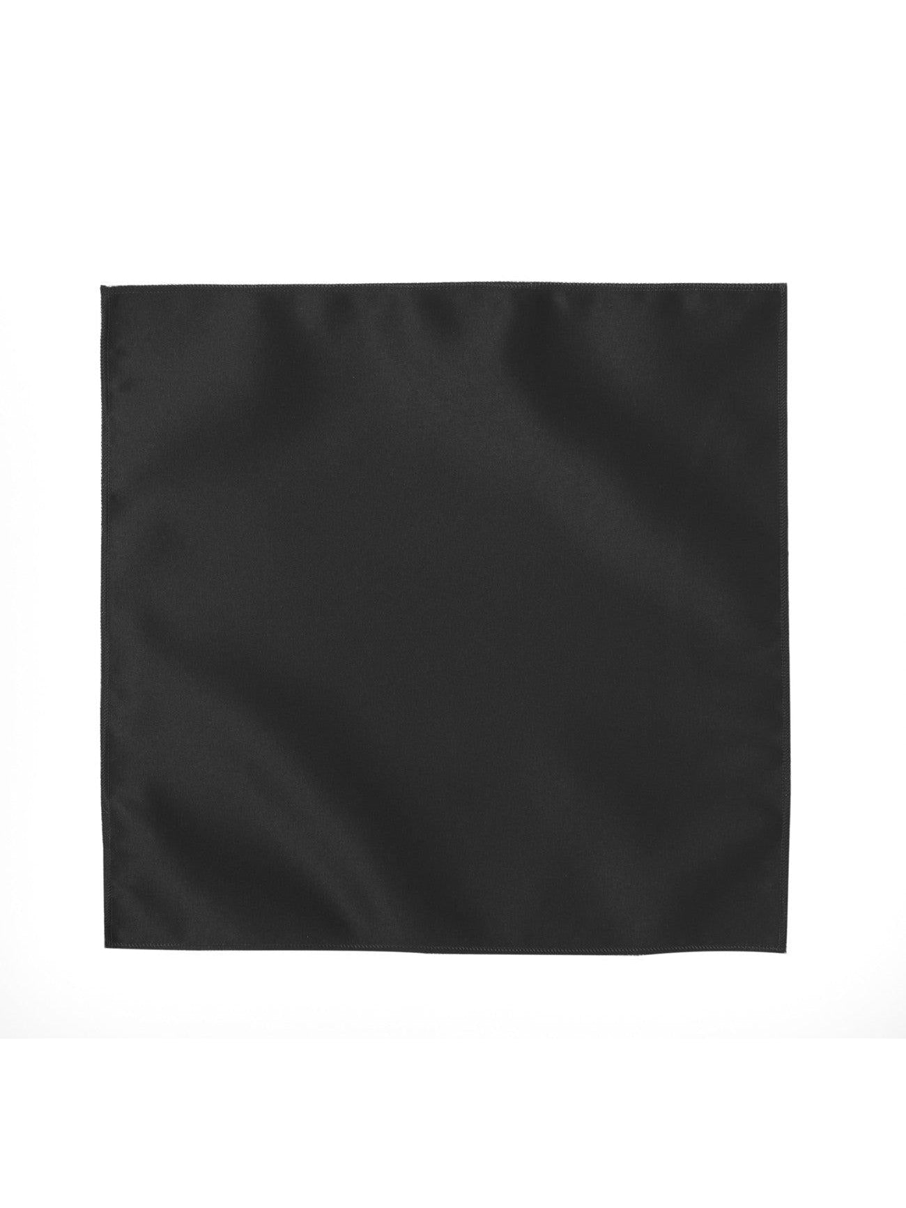 Deluxe Satin Formal Pocket Square (Black)
