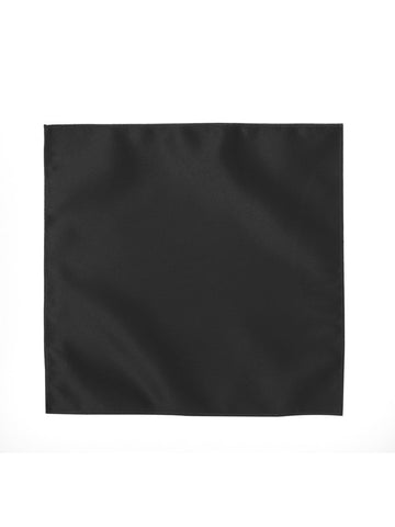 Deluxe Satin Formal Pocket Square (Black)